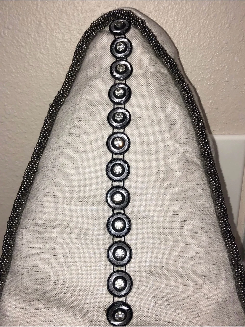 Embellished Triangle Accent Pillow